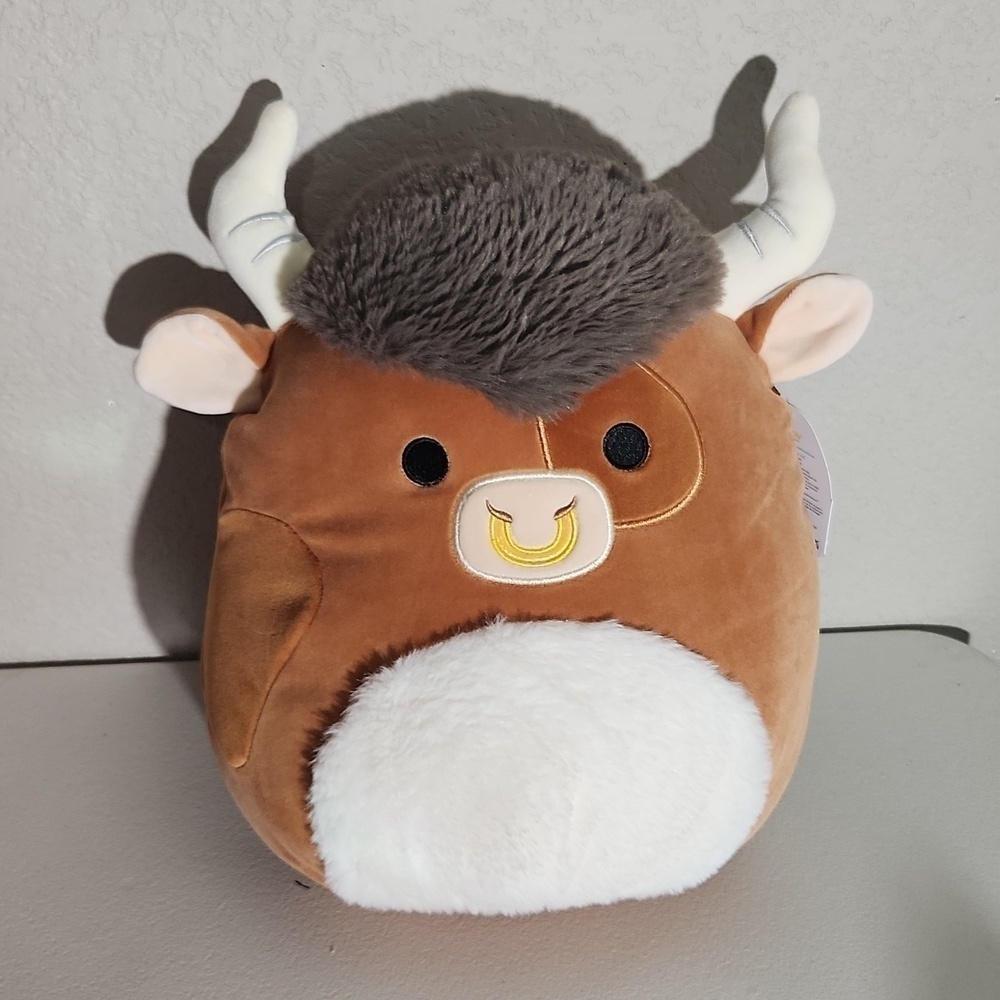 Squishmallows Shep Highland cow NWT 11 inch ish bend in tag Valentines
